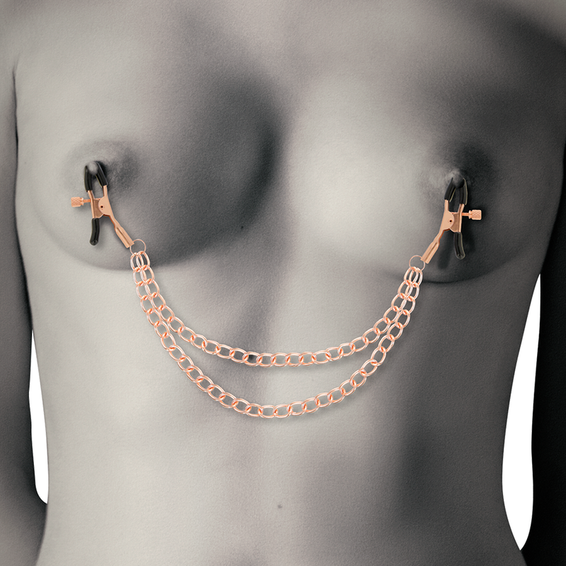 Metal nipple clips with chain