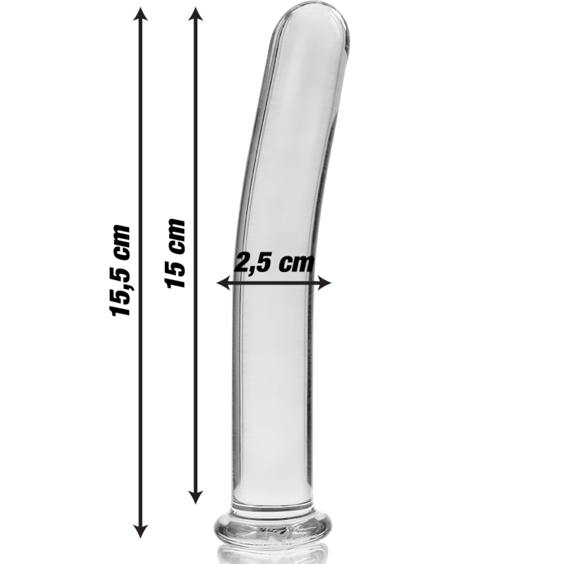 NEBULA SERIES BY IBIZA - Borosilicate glass dildo 15.5 X 2.5cm