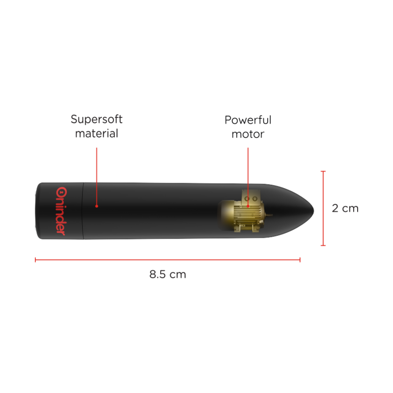 ONINDER - Bullet vibrator  8.5 x 2 cm - FREE APP