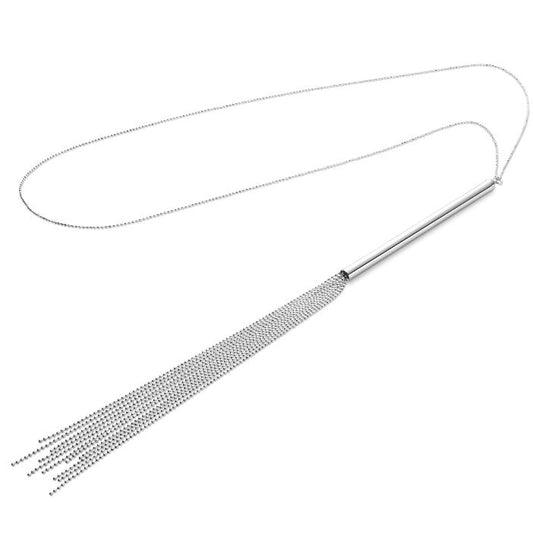 BIJOUX - Silver metallic necklace/whip